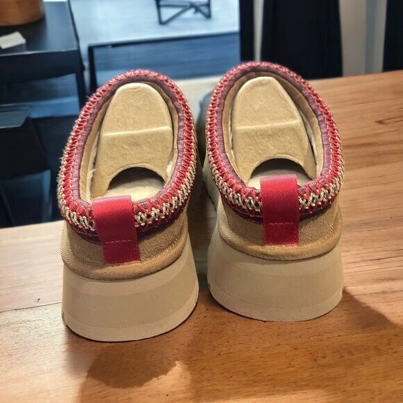 UGG TAZZ Platform Slippers Womens shoes Chestnut - Picture 3 of 4